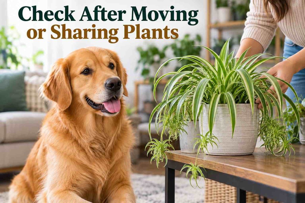Check after moving or sharing plants