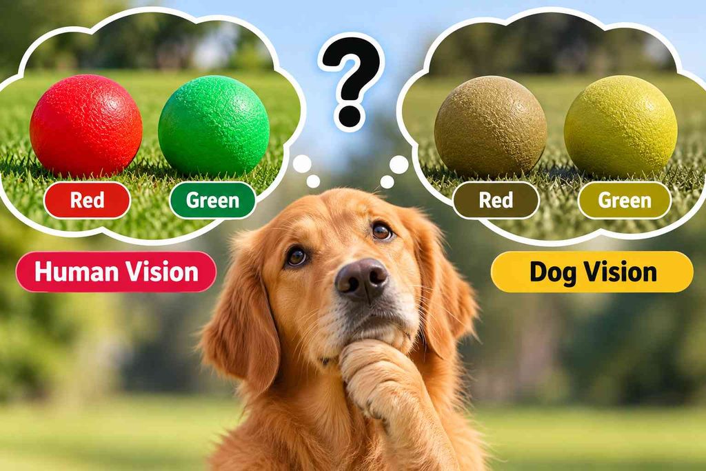 Are Dogs Red-Green Color Blind?
