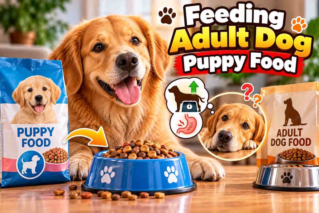 Feeding Adult Dog Puppy Food