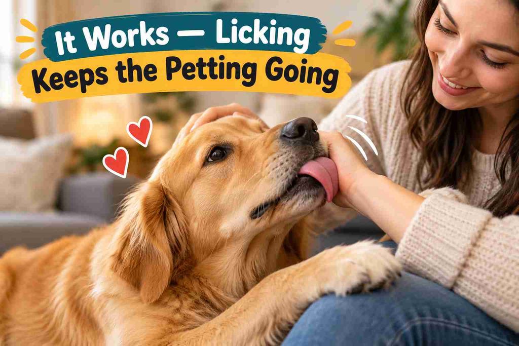 It Works — Licking Keeps the Petting Going