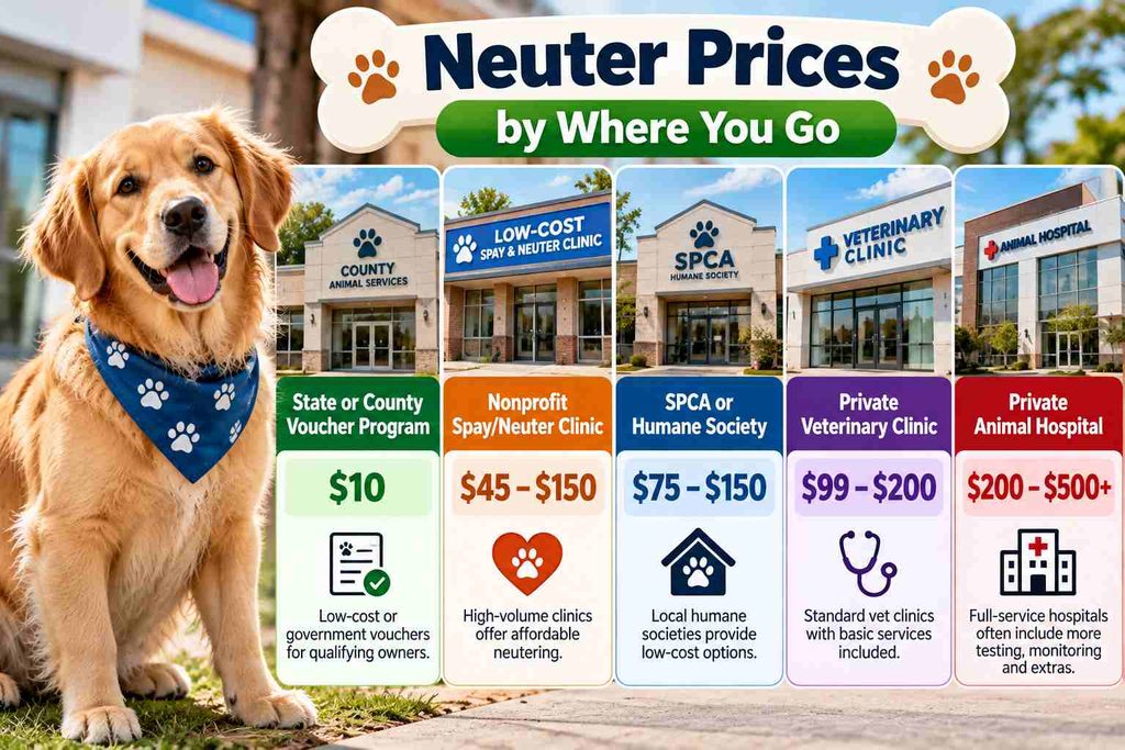 Neuter Prices by Where You Go